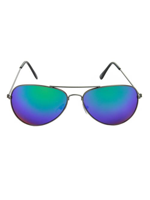 hrinkar men women boys & girls aviator & sunglasses grey frame, blue lens (medium) - 18243142 - Very Small Image - 1