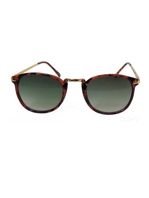 hrinkar men women boys & girls round & sunglasses golden frame, green lens (medium) - 18243174 - Very Small Image - 1