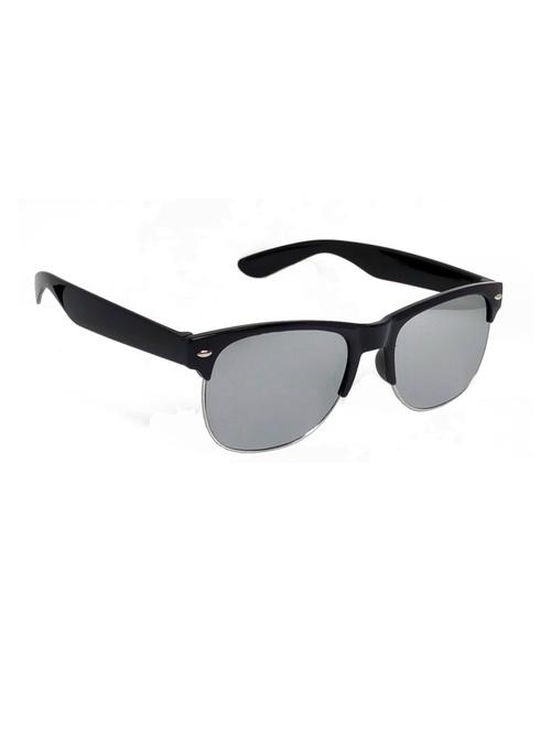 hrinkar men women boys & girls wayfarer & sunglasses black frame, silver lens (medium) - 18243192 - Very Small Image - 1