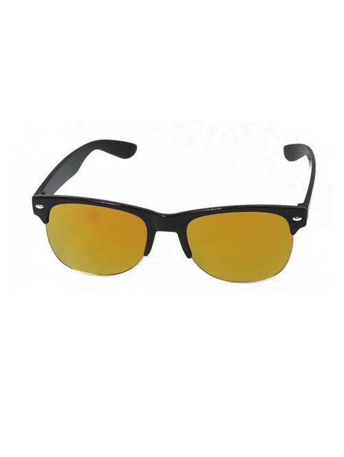 hrinkar men women boys & girls wayfarer & sunglasses black frame, golden lens (medium) - 18243194 - Very Small Image - 1