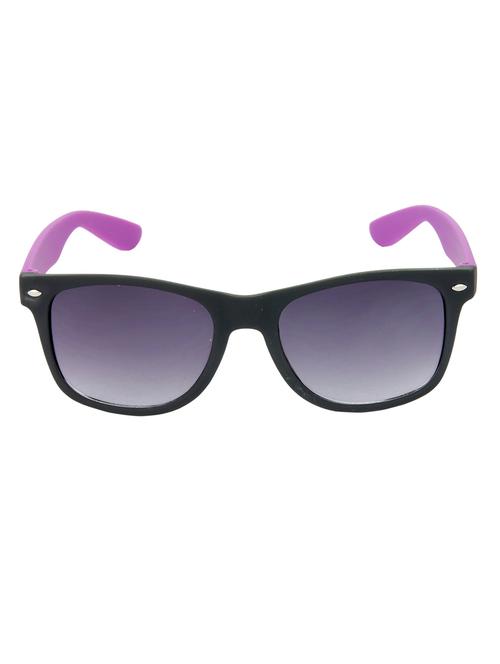 hrinkar men women boys & girls wayfarer & sunglasses violet frame, grey lens (medium) - 18243202 - Very Small Image - 1