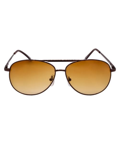 hrinkar men women boys & girls aviator & sunglasses brown frame, brown lens (medium) - 18243204 - Very Small Image - 1