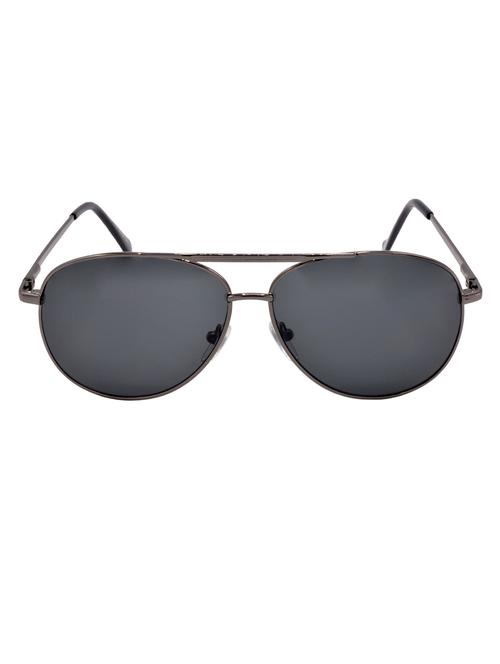 hrinkar men women boys & girls aviator & sunglasses grey frame, black lens (medium) - 18243210 - Very Small Image - 1