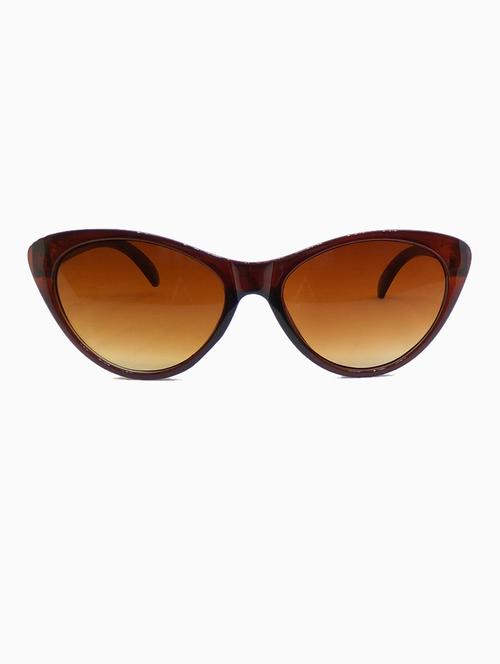hrinkar men women boys & girls cat-eye & sunglasses brown frame, clear lens (medium) - 18243222 - Very Small Image - 1