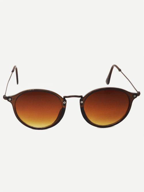 hrinkar men women boys & girls round & sunglasses brown frame, clear lens (medium) - 18243227 - Very Small Image - 1