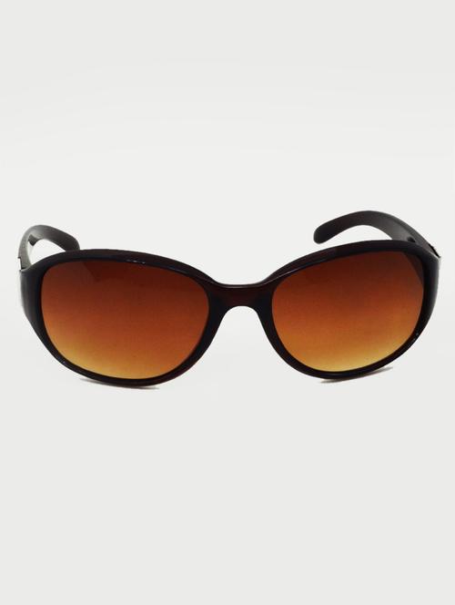 hrinkar men women boys & girls oval & sunglasses brown frame, clear lens (medium) - 18243244 - Very Small Image - 1