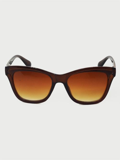 hrinkar men women boys & girls cat-eye & sunglasses brown frame, clear lens (medium) - 18243248 - Very Small Image - 1