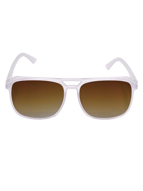 hrinkar men women boys & girls retro square & sunglasses white frame, brown lens (medium) - 18243260 - Very Small Image - 1