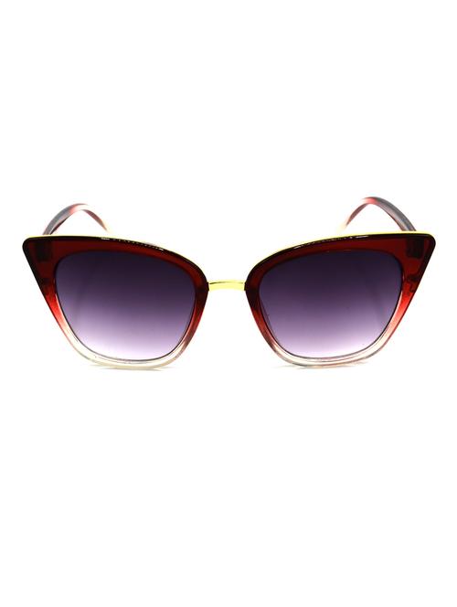 hrinkar men women boys & girls cat-eye & sunglasses red frame, grey lens (medium) - 18243274 - Very Small Image - 1