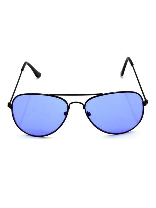 hrinkar men women boys & girls aviator & sunglasses black frame, blue lens (medium) - 18243276 - Very Small Image - 1