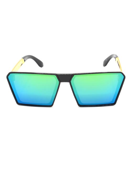 hrinkar men women boys & girls rectangular & sunglasses golden frame, blue lens (medium) - 18243288 - Very Small Image - 1