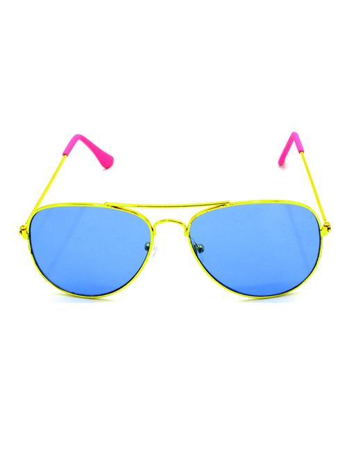 hrinkar men women boys & girls aviator & sunglasses golden frame, blue lens (medium) - 18243297 - Very Small Image - 1