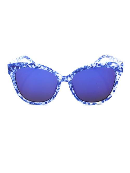 hrinkar men women boys & girls round & sunglasses white frame, blue lens (medium) - 18243298 - Very Small Image - 1