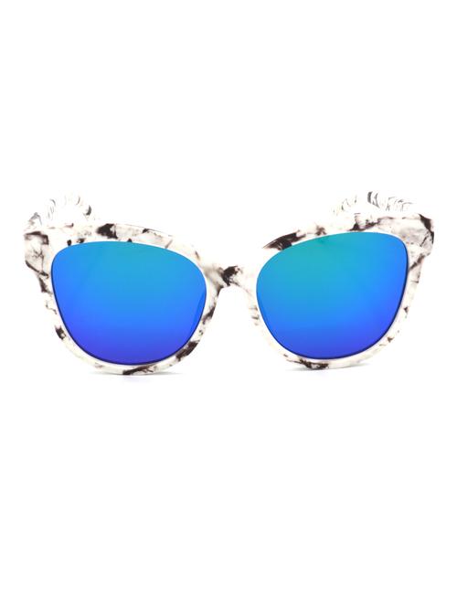 hrinkar men women boys & girls round & sunglasses white frame, blue lens (medium) - 18243300 - Very Small Image - 1