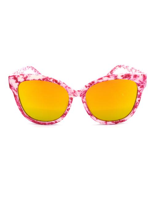 hrinkar men women boys & girls round & sunglasses white frame, golden lens (medium) - 18243303 - Very Small Image - 1