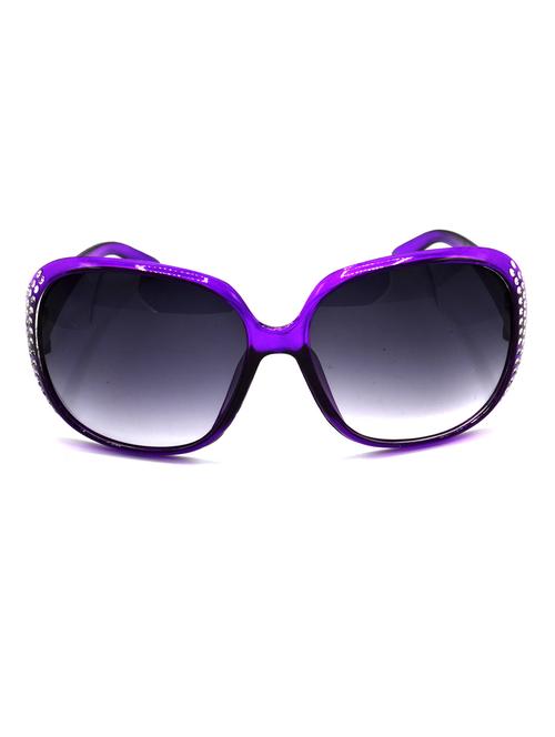 hrinkar men women boys & girls round & sunglasses violet frame, grey lens (medium) - 18243318 - Very Small Image - 1