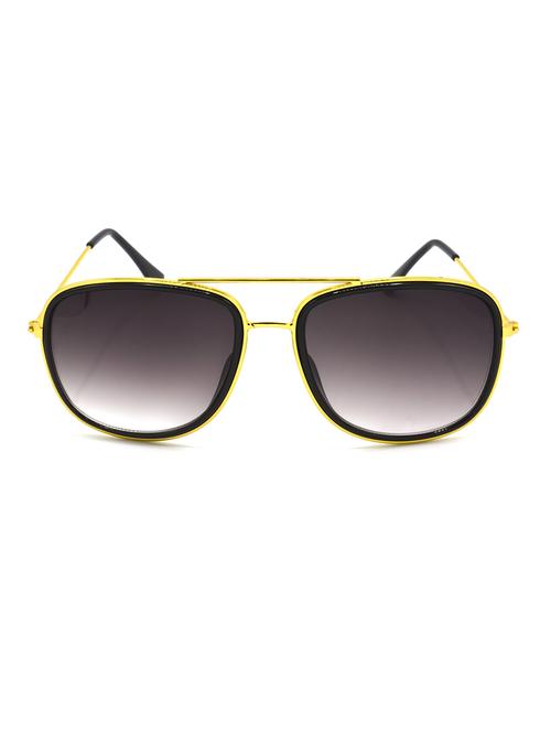 hrinkar men women boys & girls rectangular & sunglasses golden frame, grey lens (medium) - 18243373 - Very Small Image - 1