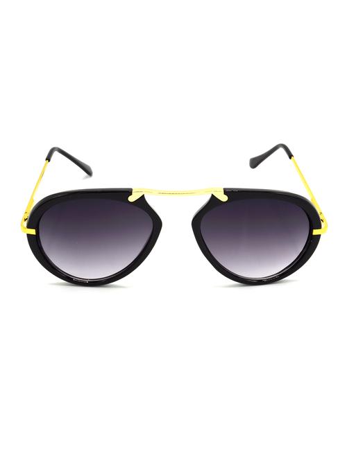 hrinkar men women boys & girls wrap-around & sunglasses golden frame, grey lens (medium) - 18243400 - Very Small Image - 1
