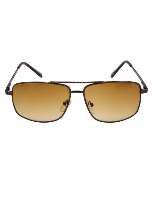 hrinkar men women boys & girls rectangular & sunglasses brown frame, clear lens (medium) - 18243411 - Very Small Image - 1