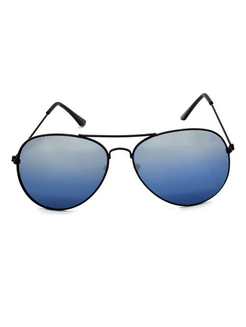 hrinkar men women boys & girls aviator & sunglasses black frame, silver lens (medium) - 18243436 - Very Small Image - 1