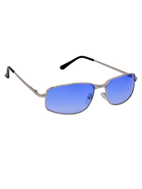 hrinkar men women boys & girls rectangular & sunglasses silver frame, clear lens (medium) - 18243442 - Very Small Image - 1