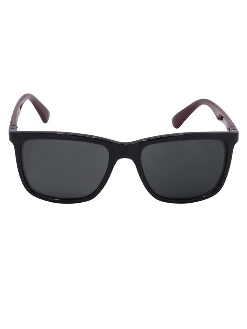 hrinkar men women boys & girls rectangular & sunglasses black & brown frame, grey lens (medium) - 18243519 - Very Small Image - 1