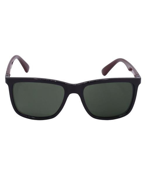 hrinkar men women boys & girls rectangular & sunglasses black & brown frame, green lens (medium) - 18243523 - Very Small Image - 1