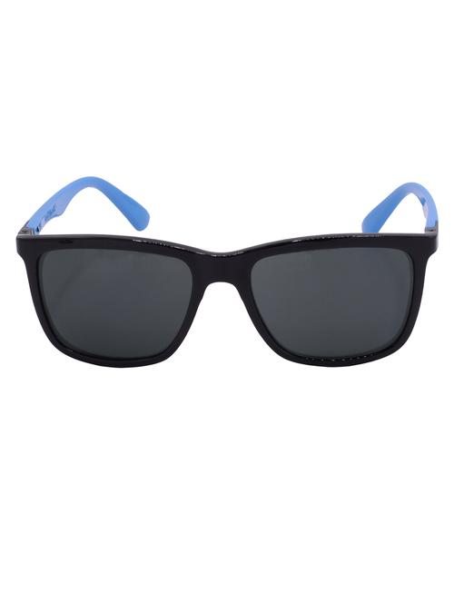 hrinkar men women boys & girls rectangular & sunglasses black & sky blue frame, grey lens (medium) - 18243527 - Very Small Image - 1