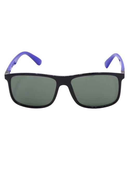 hrinkar men women boys & girls rectangular & sunglasses black & blue frame, green lens (medium) - 18243554 - Very Small Image - 1