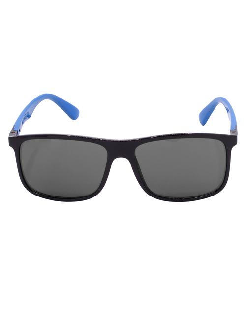 hrinkar men women boys & girls rectangular & sunglasses black & sky blue frame, grey lens (medium) - 18243566 - Very Small Image - 1