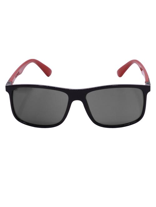 hrinkar men women boys & girls rectangular & sunglasses black & red frame, grey lens (medium) - 18243574 - Very Small Image - 1