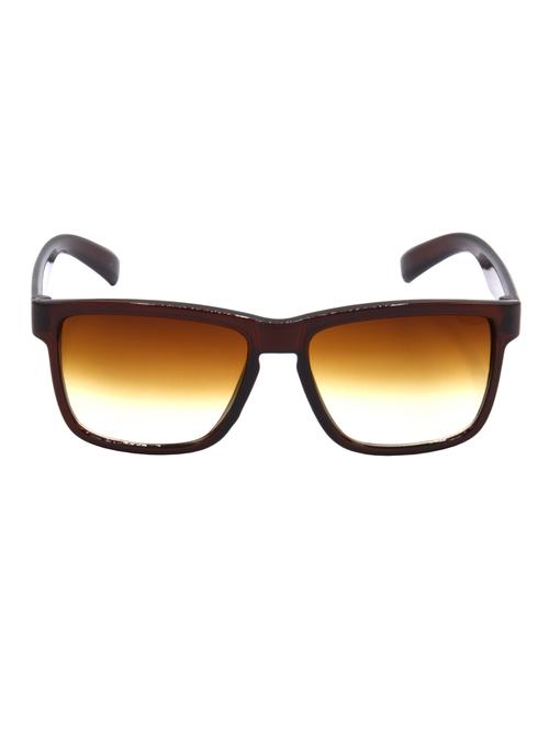 hrinkar men women boys & girls rectangular & sunglasses brown frame, brown lens (medium) - 18243583 - Very Small Image - 1
