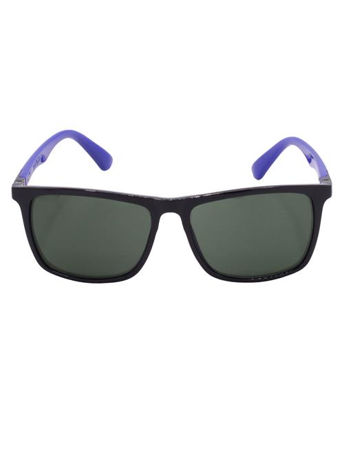 hrinkar men women boys & girls rectangular & sunglasses black & blue frame, green lens (medium) - 18243595 - Very Small Image - 1
