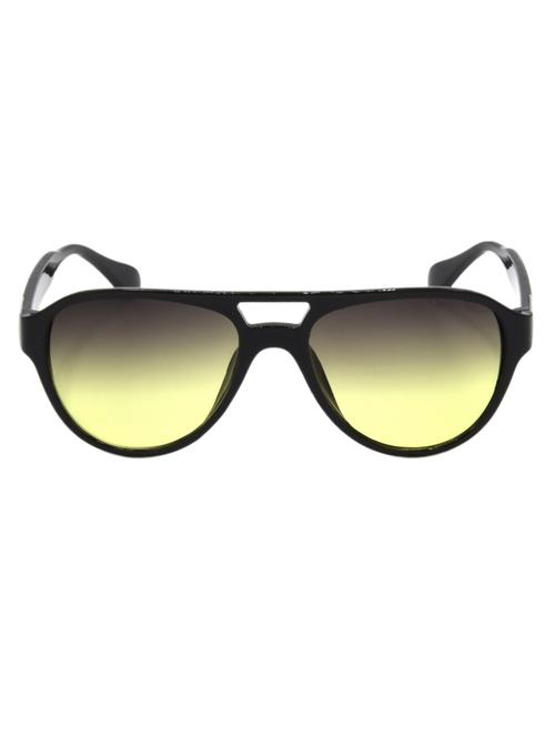hrinkar men women boys & girls aviator & sunglasses black frame, yellow lens (medium) - 18243597 - Very Small Image - 1