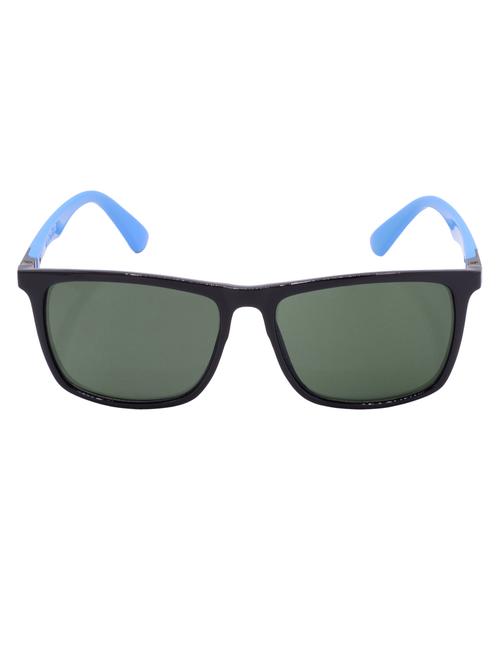 hrinkar men women boys & girls rectangular & sunglasses black & sky blue frame, green lens (medium) - 18243612 - Very Small Image - 1