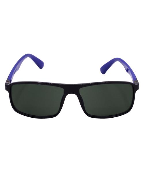 hrinkar men women boys & girls rectangular & sunglasses black & blue frame, green lens (medium) - 18243637 - Very Small Image - 1