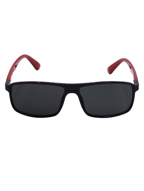 hrinkar men women boys & girls rectangular & sunglasses black & red frame, grey lens (medium) - 18243658 - Very Small Image - 1