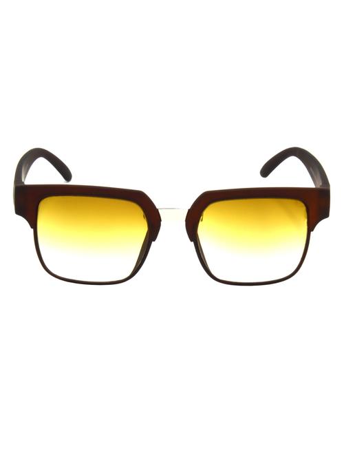 hrinkar men women boys & girls wayfarer & sunglasses brown frame, brown lens (medium) - 18243668 - Very Small Image - 1