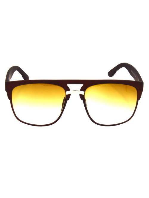 hrinkar men women boys & girls rectangular & sunglasses brown frame, brown lens (medium) - 18243676 - Very Small Image - 1