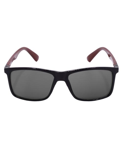 hrinkar men women boys & girls rectangular & sunglasses black & brown frame, grey lens (medium) - 18243680 - Very Small Image - 1