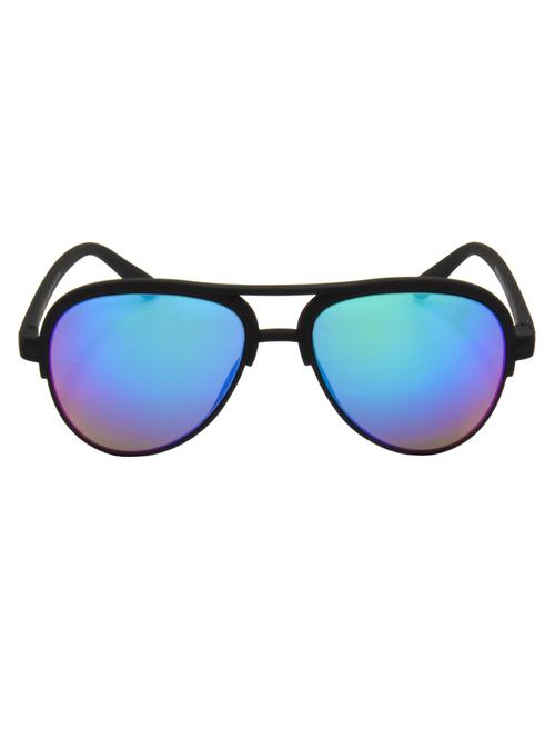 hrinkar men women boys & girls clubmaster & sunglasses black frame, green lens (medium) - 18243683 - Very Small Image - 1