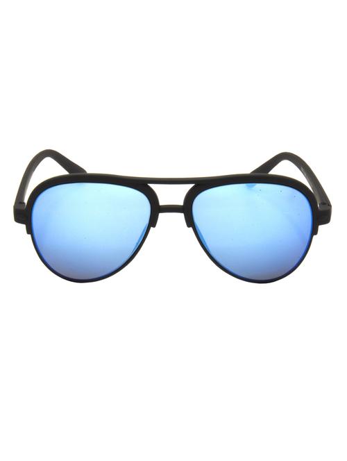 hrinkar men women boys & girls clubmaster & sunglasses black frame, blue lens (medium) - 18243685 - Very Small Image - 1