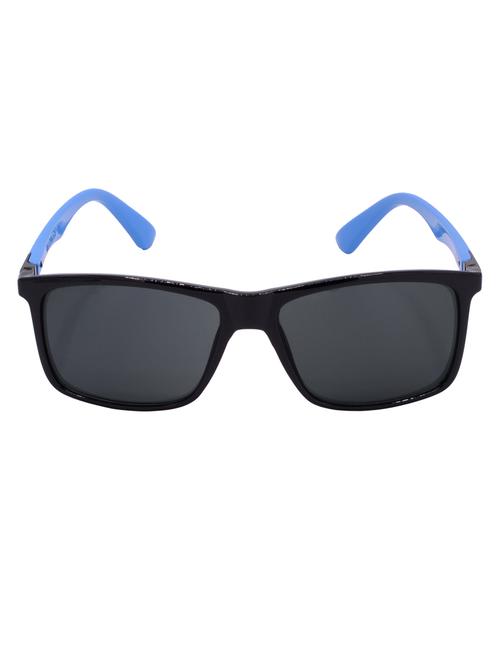 hrinkar men women boys & girls rectangular & sunglasses black & sky blue frame, grey lens (medium) - 18243688 - Very Small Image - 1