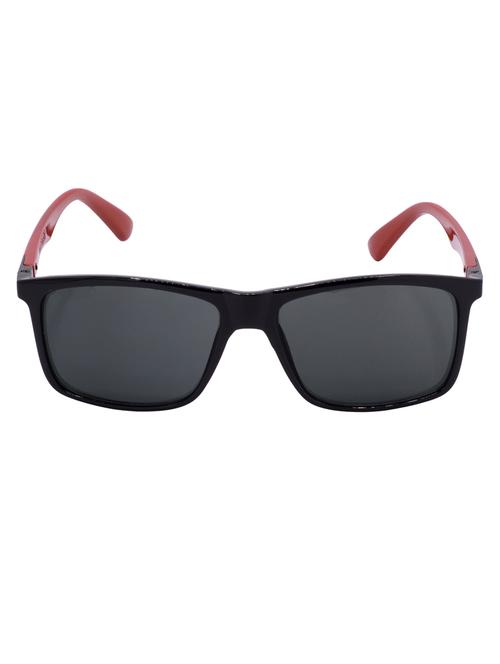 hrinkar men women boys & girls rectangular & sunglasses black & red frame, grey lens (medium) - 18243696 - Very Small Image - 1