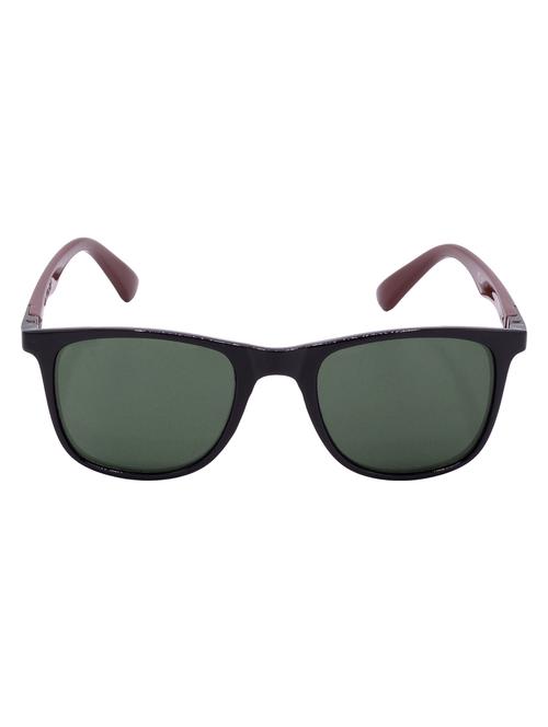 hrinkar men women boys & girls rectangular & sunglasses black & brown frame, green lens (medium) - 18243789 - Very Small Image - 1