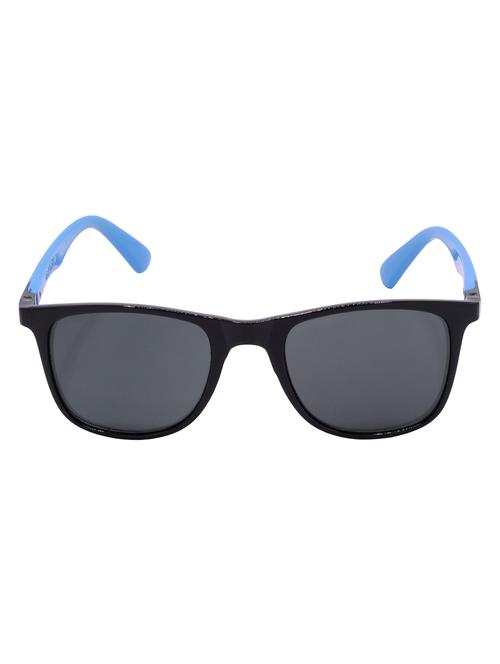 hrinkar men women boys & girls rectangular & sunglasses black & sky blue frame, grey lens (medium) - 18243793 - Very Small Image - 1