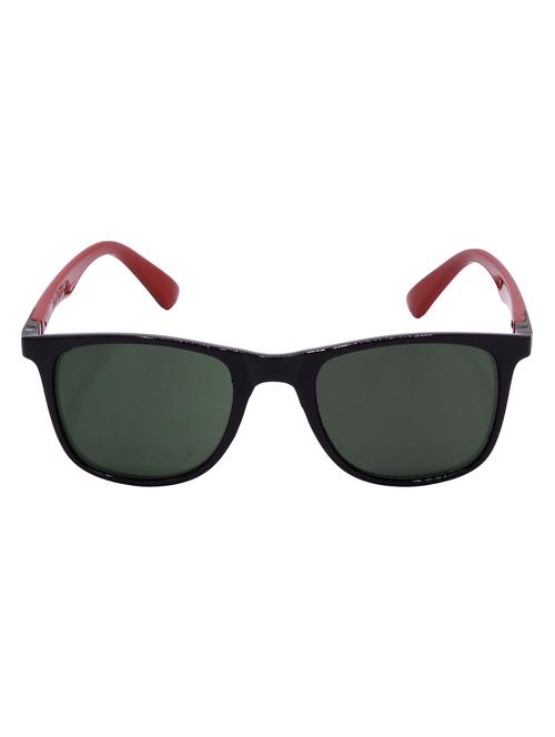 hrinkar men women boys & girls rectangular & sunglasses black & red frame, green lens (medium) - 18243804 - Very Small Image - 1