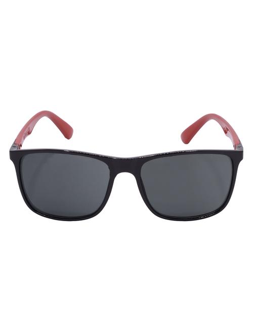hrinkar men women boys & girls rectangular & sunglasses black & red frame, grey lens (medium) - 18243853 - Very Small Image - 1