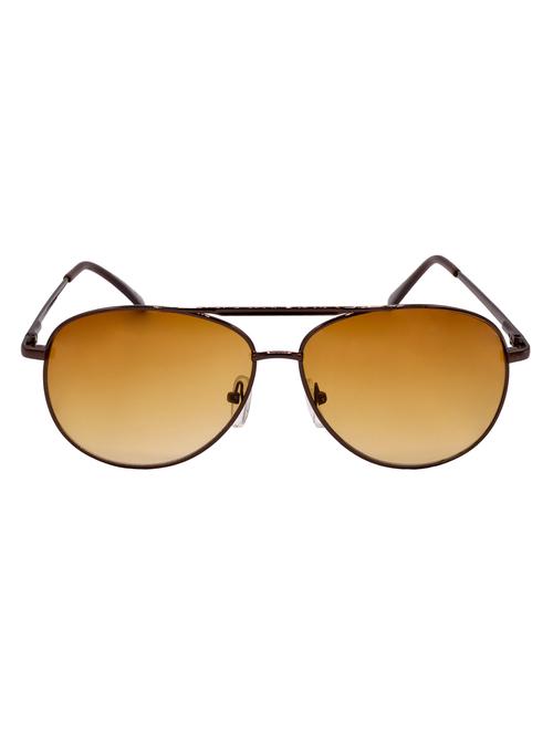 hrinkar men women boys & girls aviator & sunglasses brown frame, brown lens (medium) - 18243904 - Very Small Image - 1
