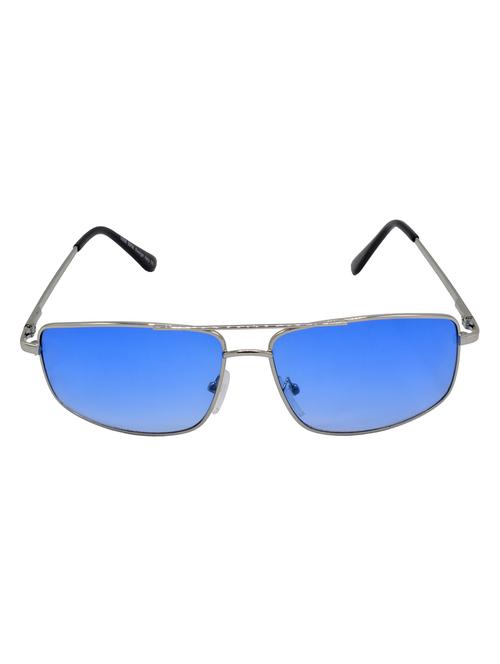 hrinkar men women boys & girls rectangular & sunglasses silver frame, clear lens (medium) - 18243914 - Very Small Image - 1